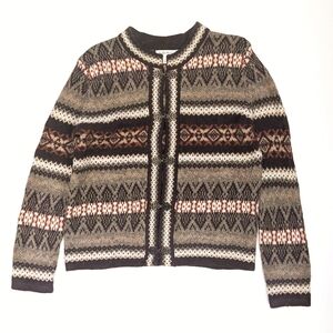 Vintage Susan Bristol Wool Fair Isle Cardigan Sweater